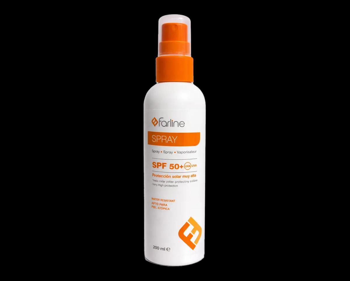 Farline Spray Solaire SPF 50+ Très Haute Protection Résistant à l'Eau 200 ml