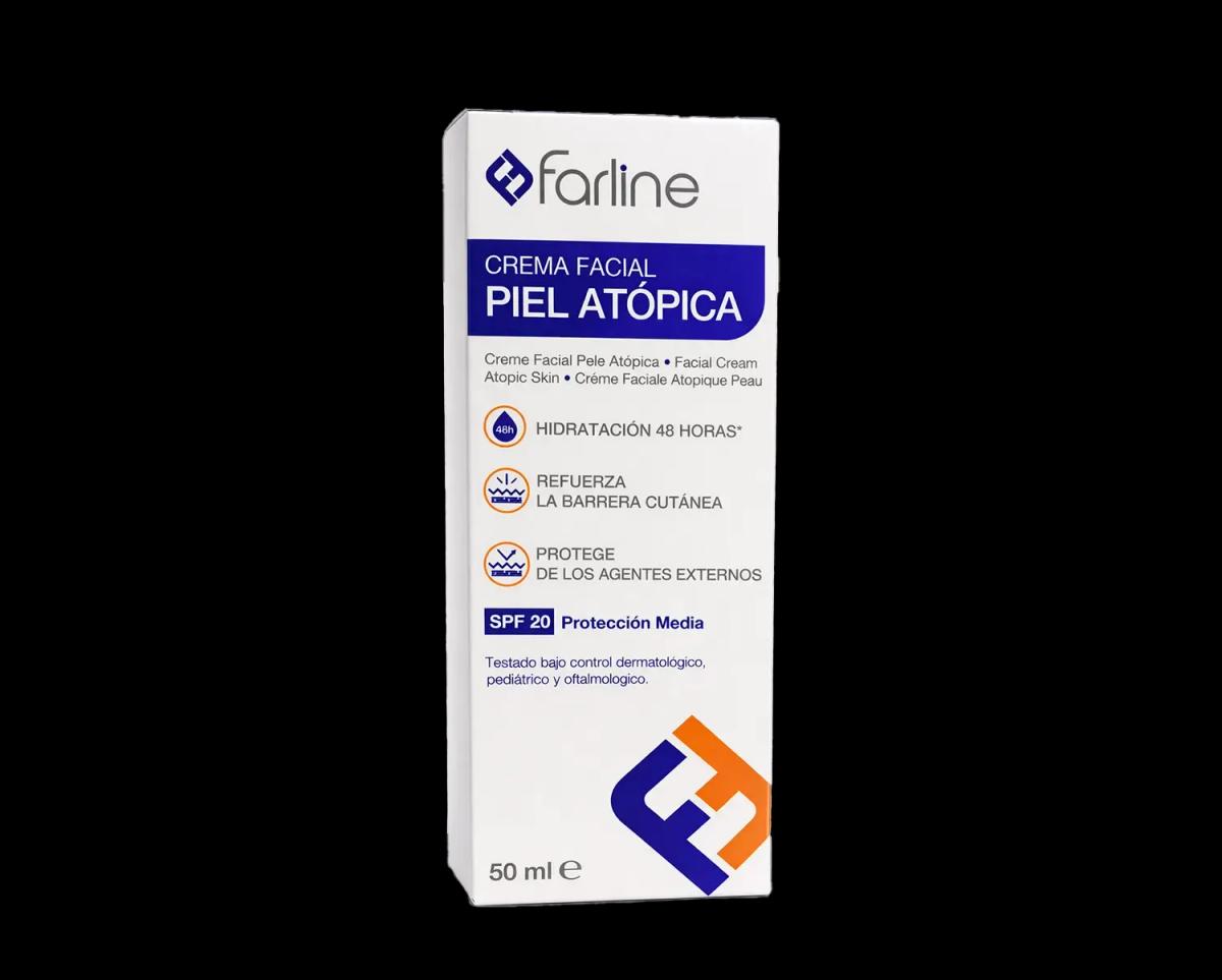 Farline Crème Visage Peau Atopique SPF20 Hydratation 48h et Protection Cutanée 50 ml