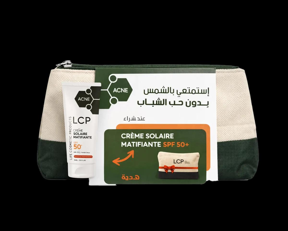 LCP Crème Solaire Matifiante SPF 50+ Anti-Acné Haute Protection + Trousse Offerte