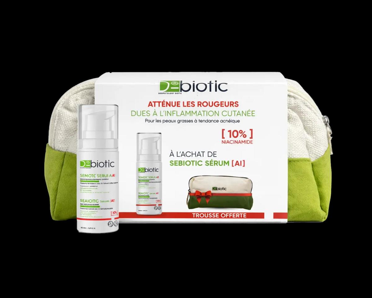 D-biotic Sebiotic Sérum AI Niacinamide 10% Soin Anti-Rougeurs + Trousse Offerte