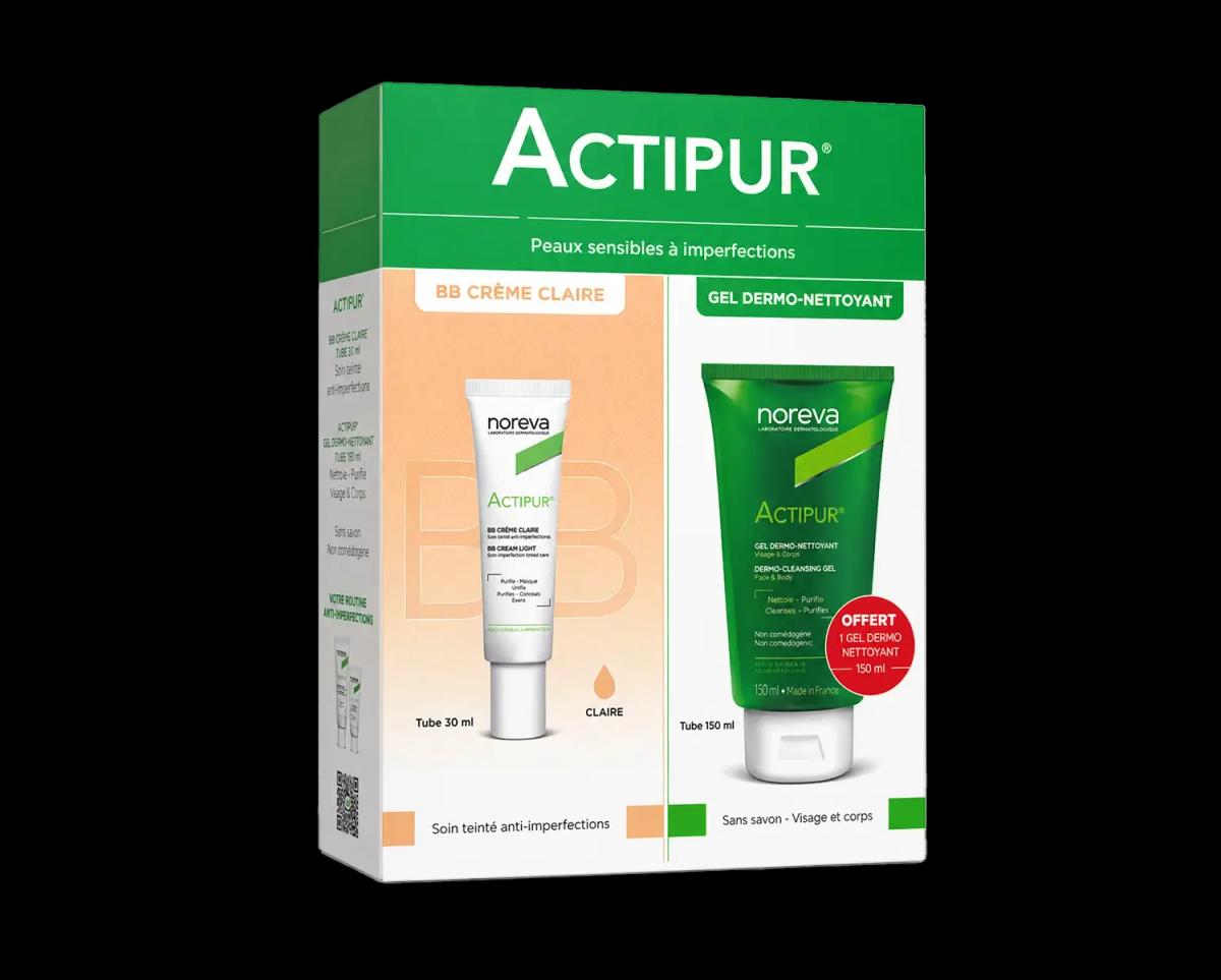 Noreva Actipur Coffret BB Crème Claire + Gel Dermo-Nettoyant
