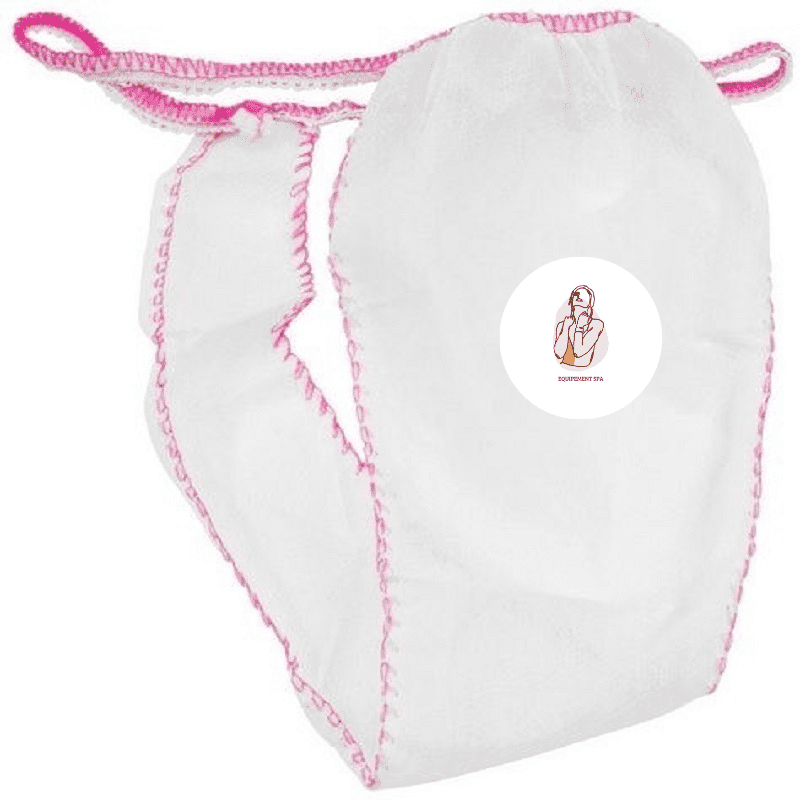 String Jetable Femme x100 Non-Tissé Blanc