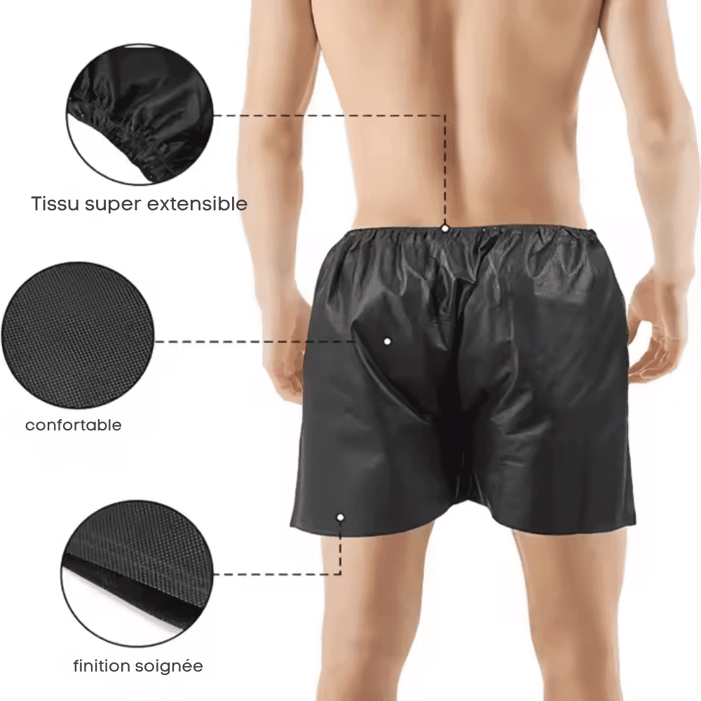 Boxer Jetable Homme Pack de 50 Shorts Jetables Professionnels