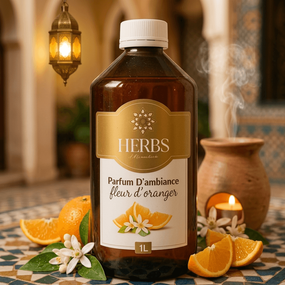 Parfum d'Ambiance Fleur d'Oranger 1L Recharge Diffuseur Professionnel Maroc