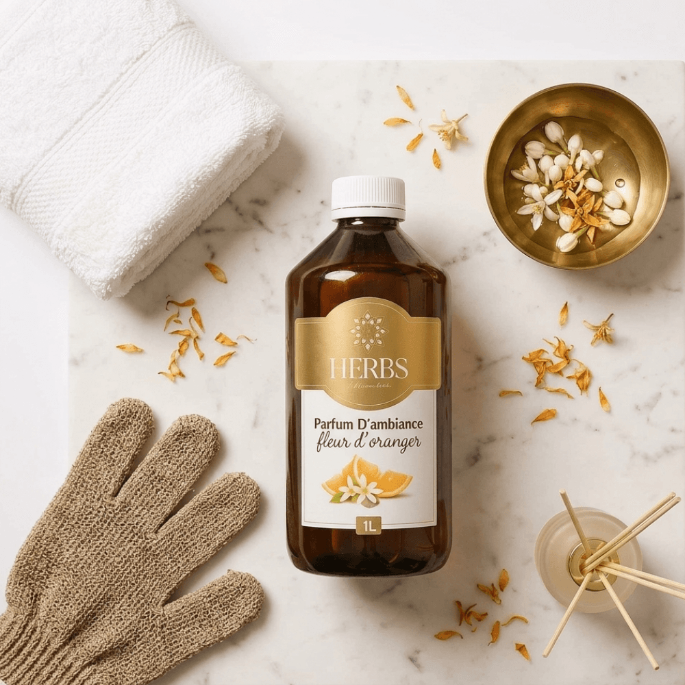 Parfum d'Ambiance Fleur d'Oranger 1L Recharge Diffuseur Professionnel Maroc