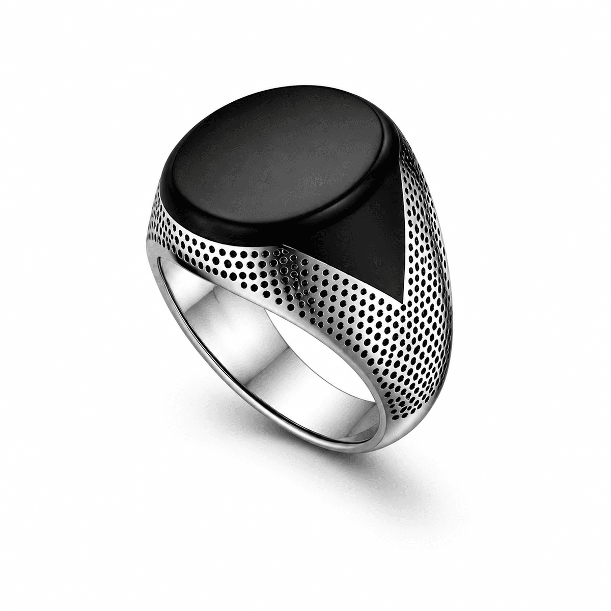Bague Chevalière Noire