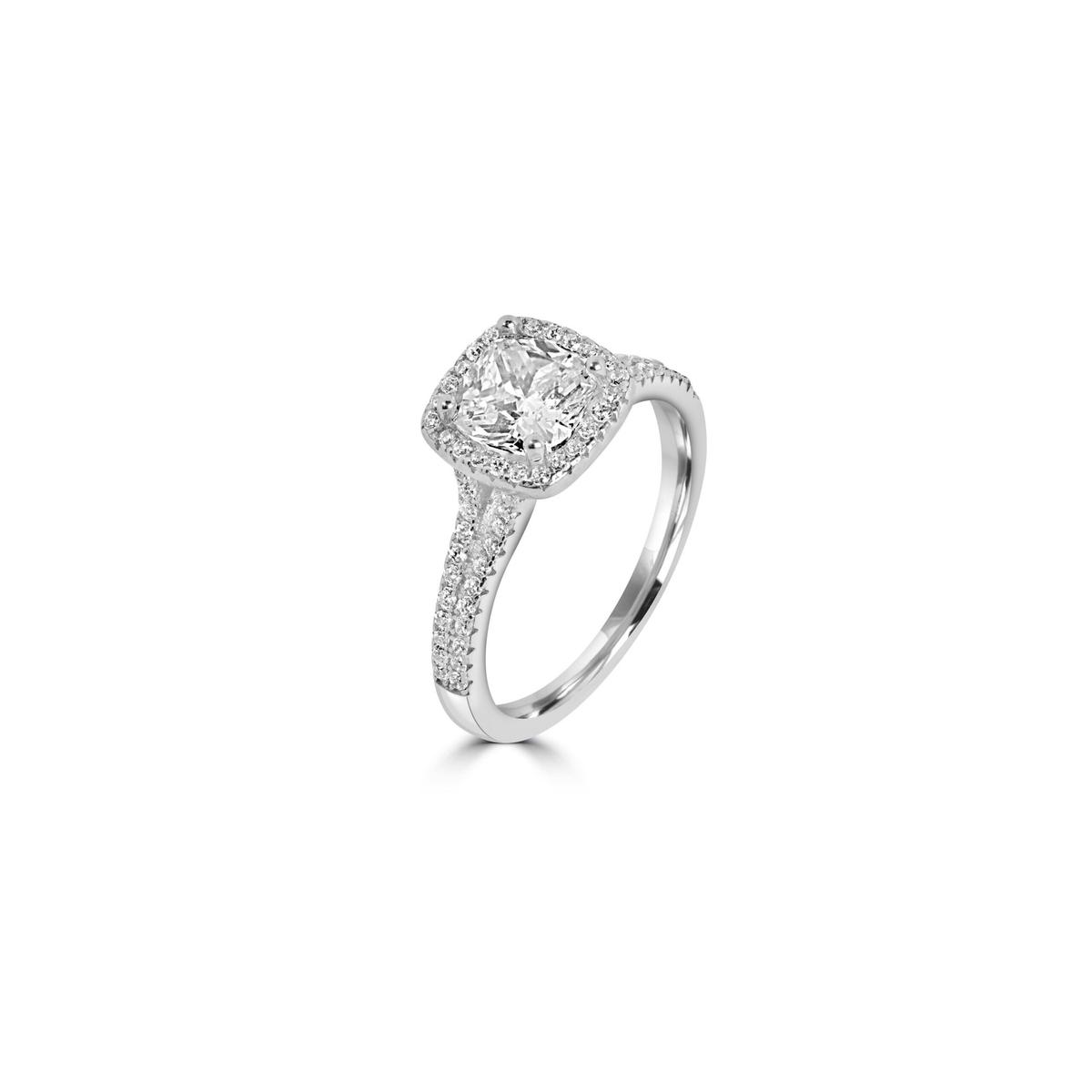 Bague carré brillant