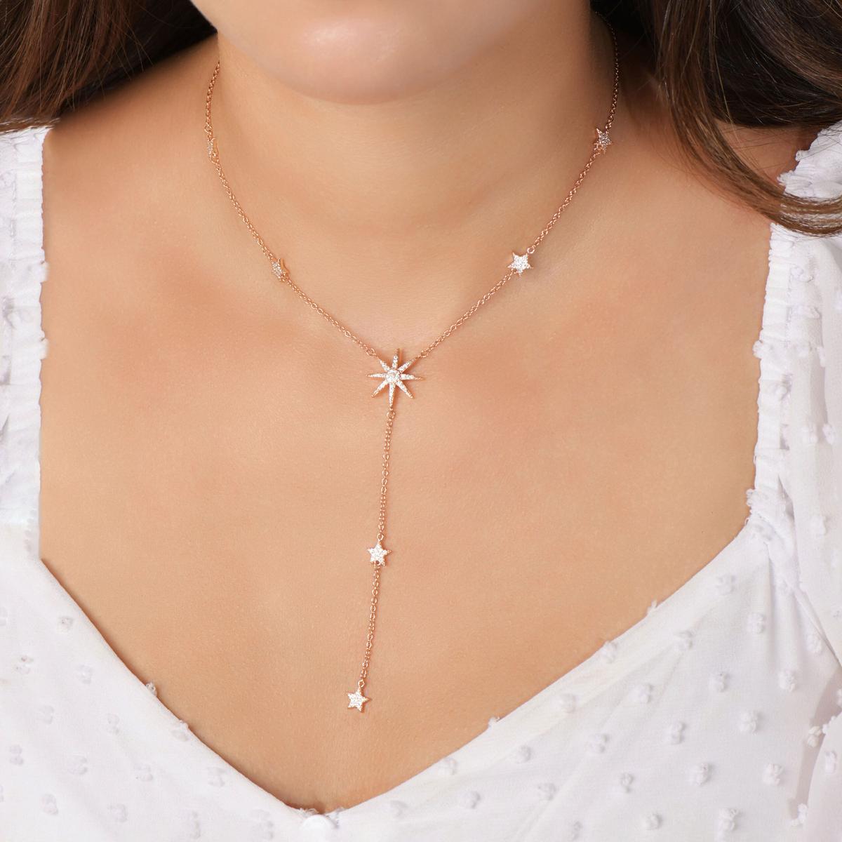Collier Etoiles Sertie