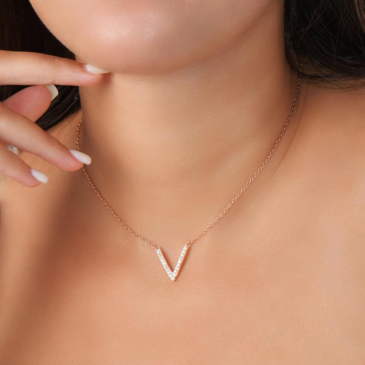 Collier V serti