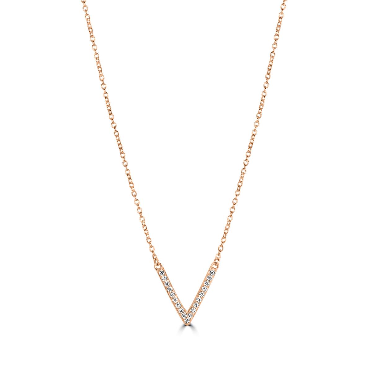 Collier V serti
