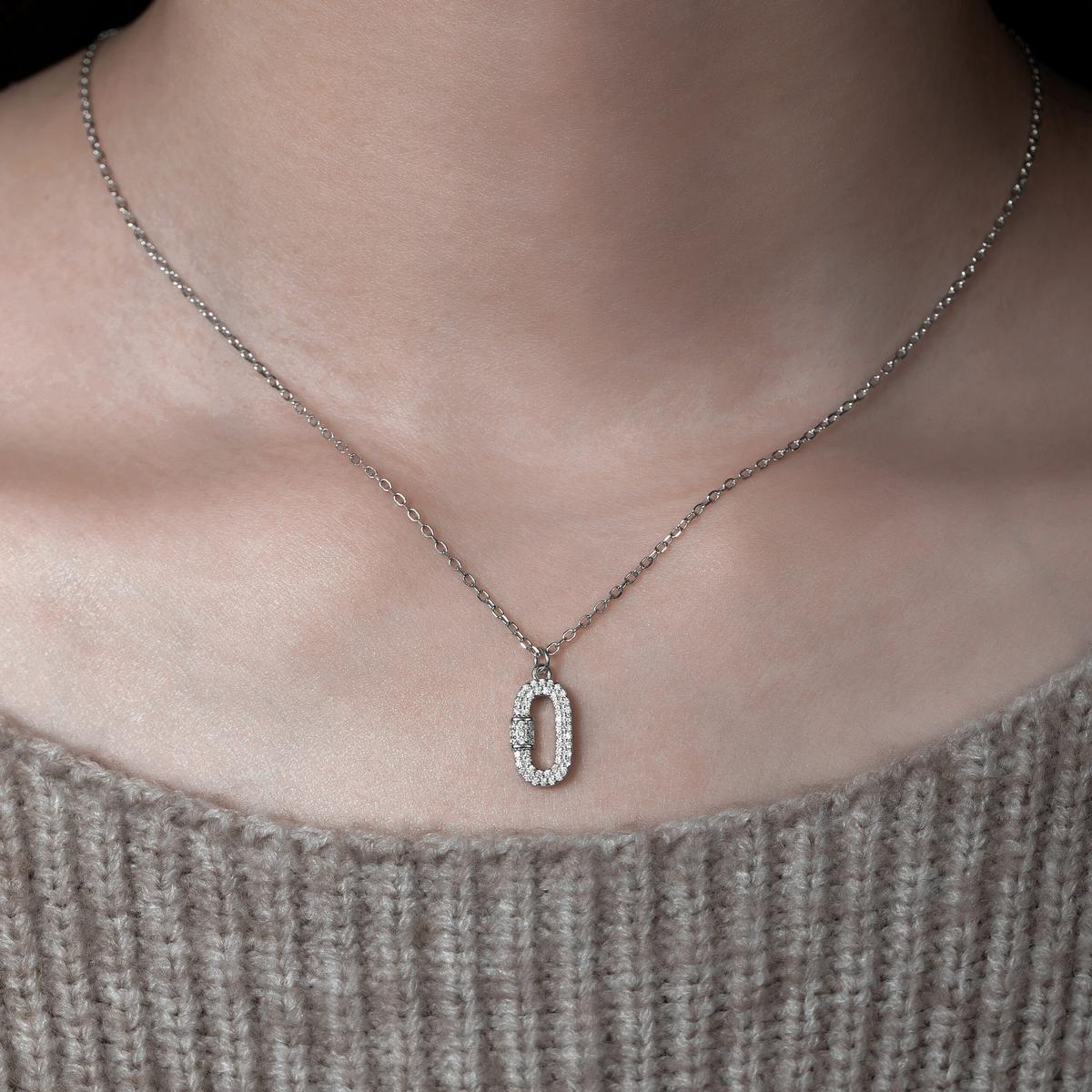 Collier Maillon Serti