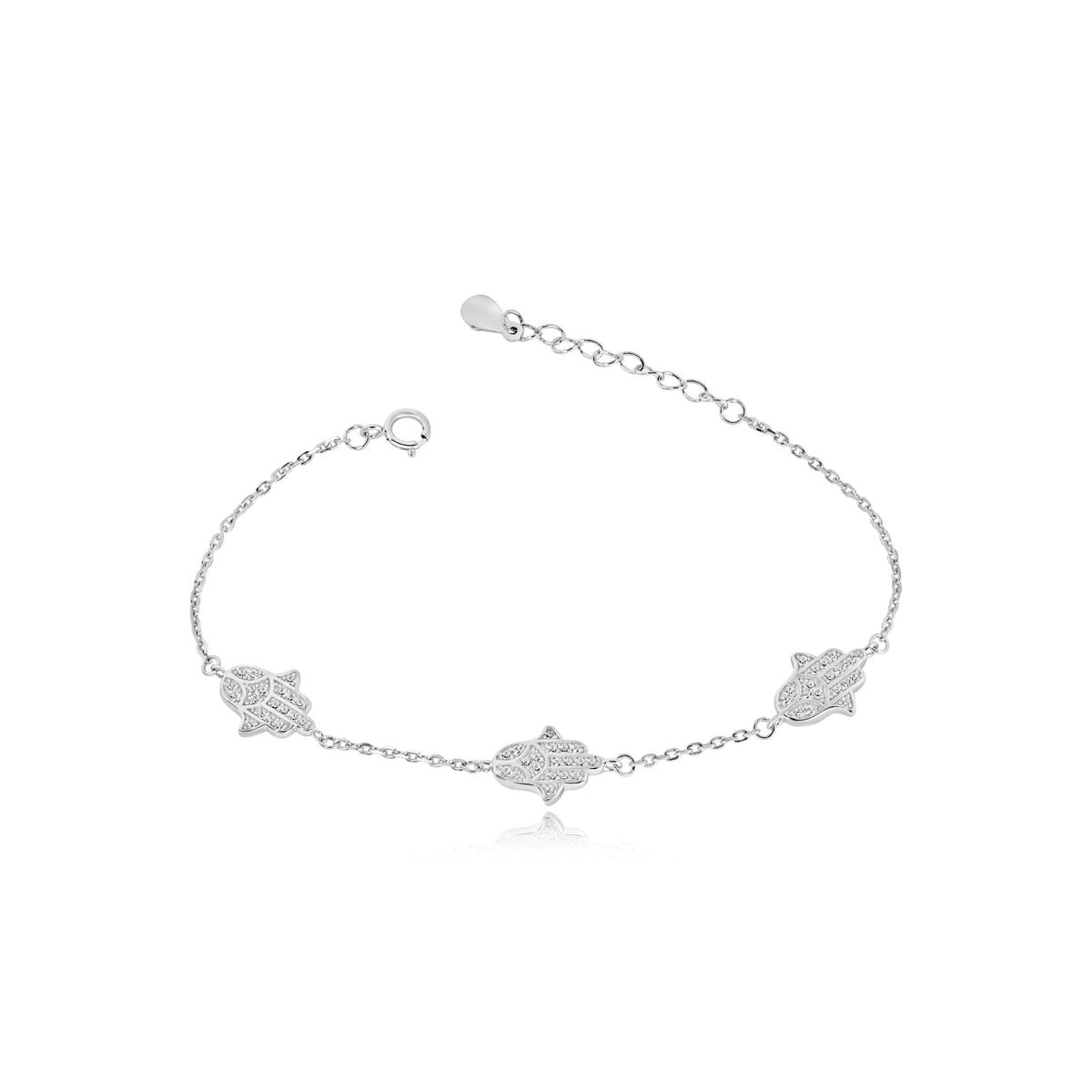 Bracelet Auralis Khmissa 925 argent Élégance moderne
