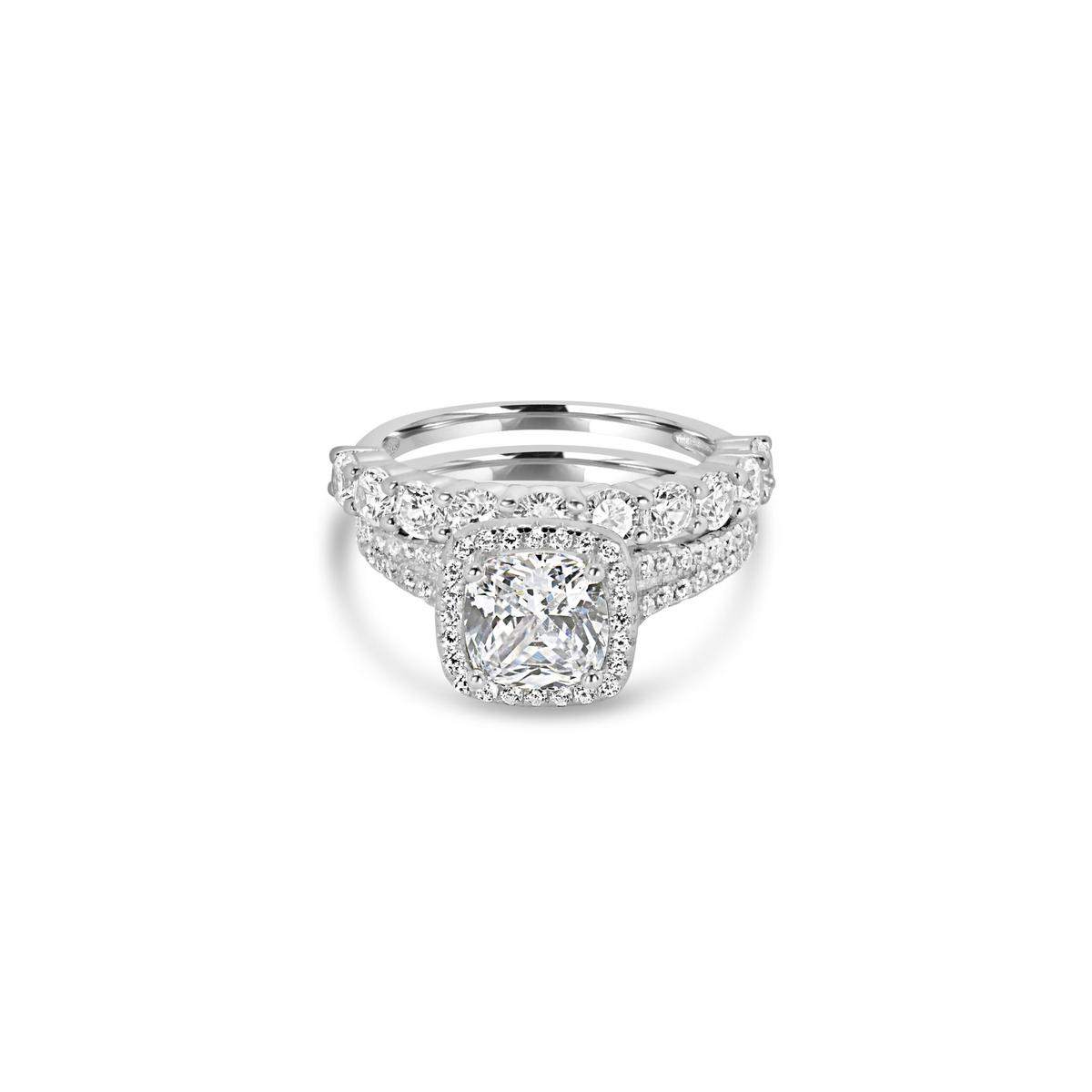 Ensemble Bague de Mariage « Promesse Éternelle » en Argent 925