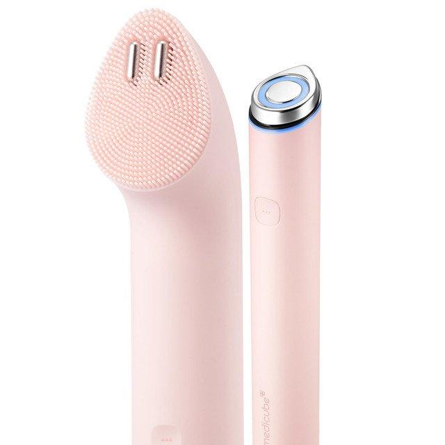 Medicube Mini Booster Pro Plus Cleansing Device Set 2-in-1 Brosse nettoyante pour visage édition rose