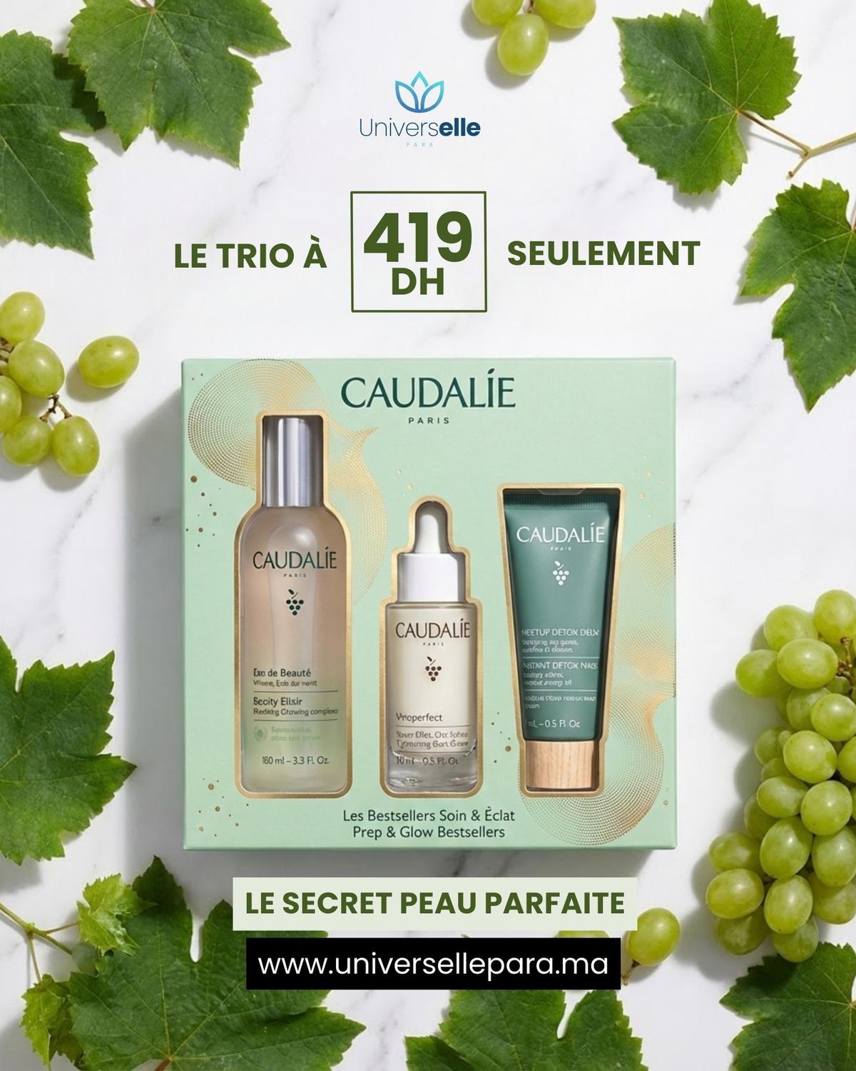 Caudalie Le Secret Peau Parfaite Coffret Trio Bestsellers Éclat