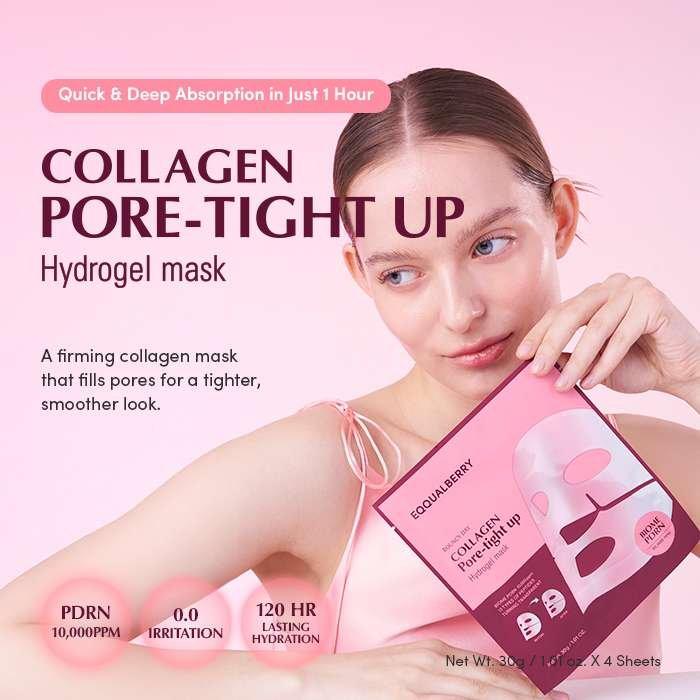 EQQUALBERRY Collagen Pore-tight up Hydrogel Mask Masque gel sachet de 30 G