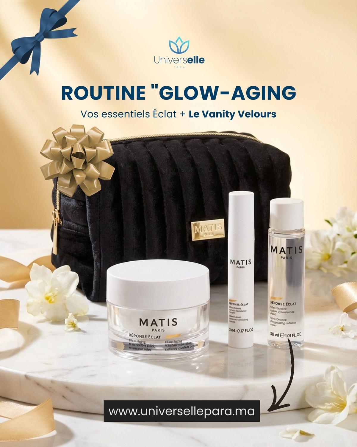 Routine Glow-Aging Matis Paris Coffret Éclat + Vanity Velours Offert