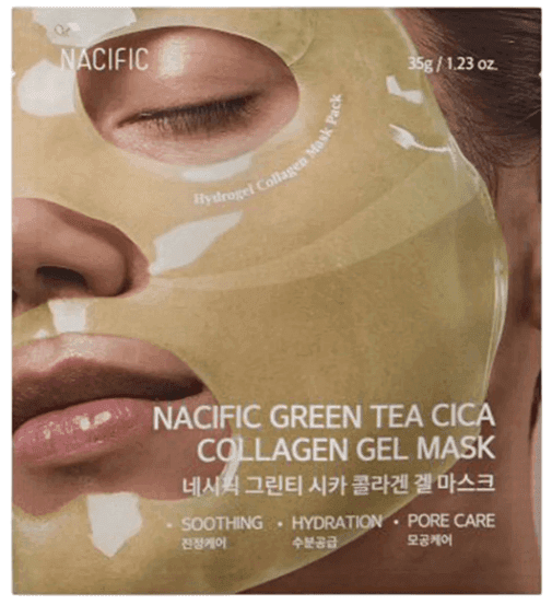 Nacific Green Tea Cica Collagen Gel Mask Masque visage 35g