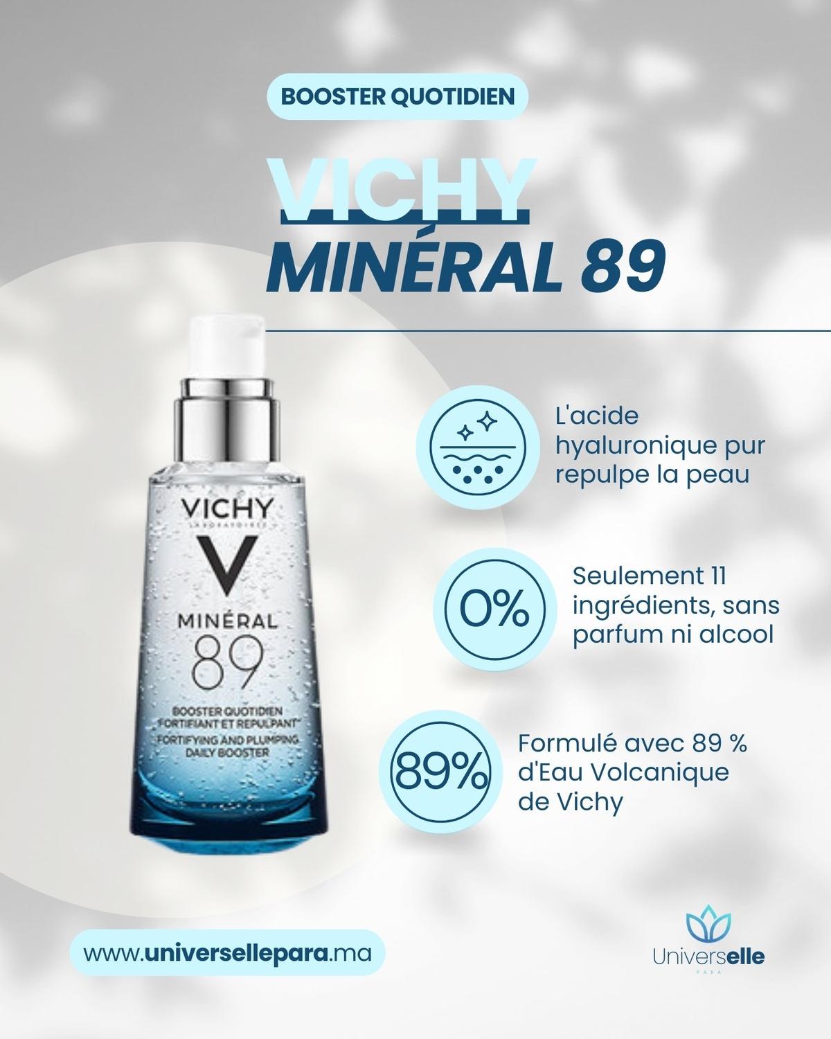 Vichy Sérum Minéral 89 : Booster Quotidien Hydratant & Repulpant à l'Acide Hyaluronique