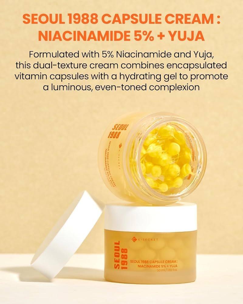 K-SECRET- SEOUL 1988 Capsule Cream : Niacinamide 5% + Yuja Crème Visage 50ml