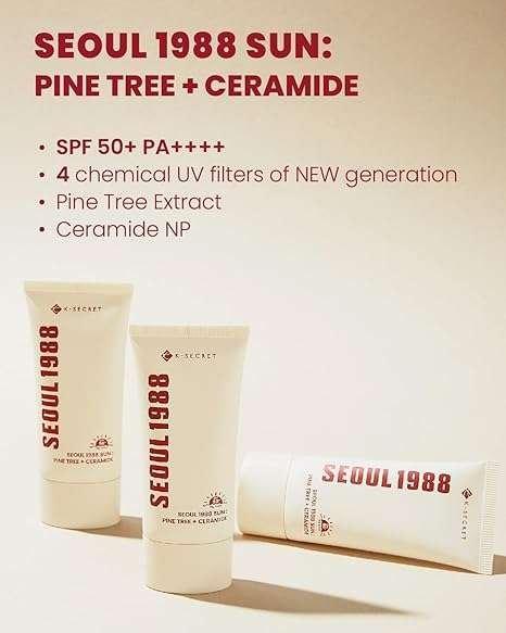 K-SECRET- SEOUL 1988 Sun : Pine Tree + Ceramide Crème Solaire 50ml