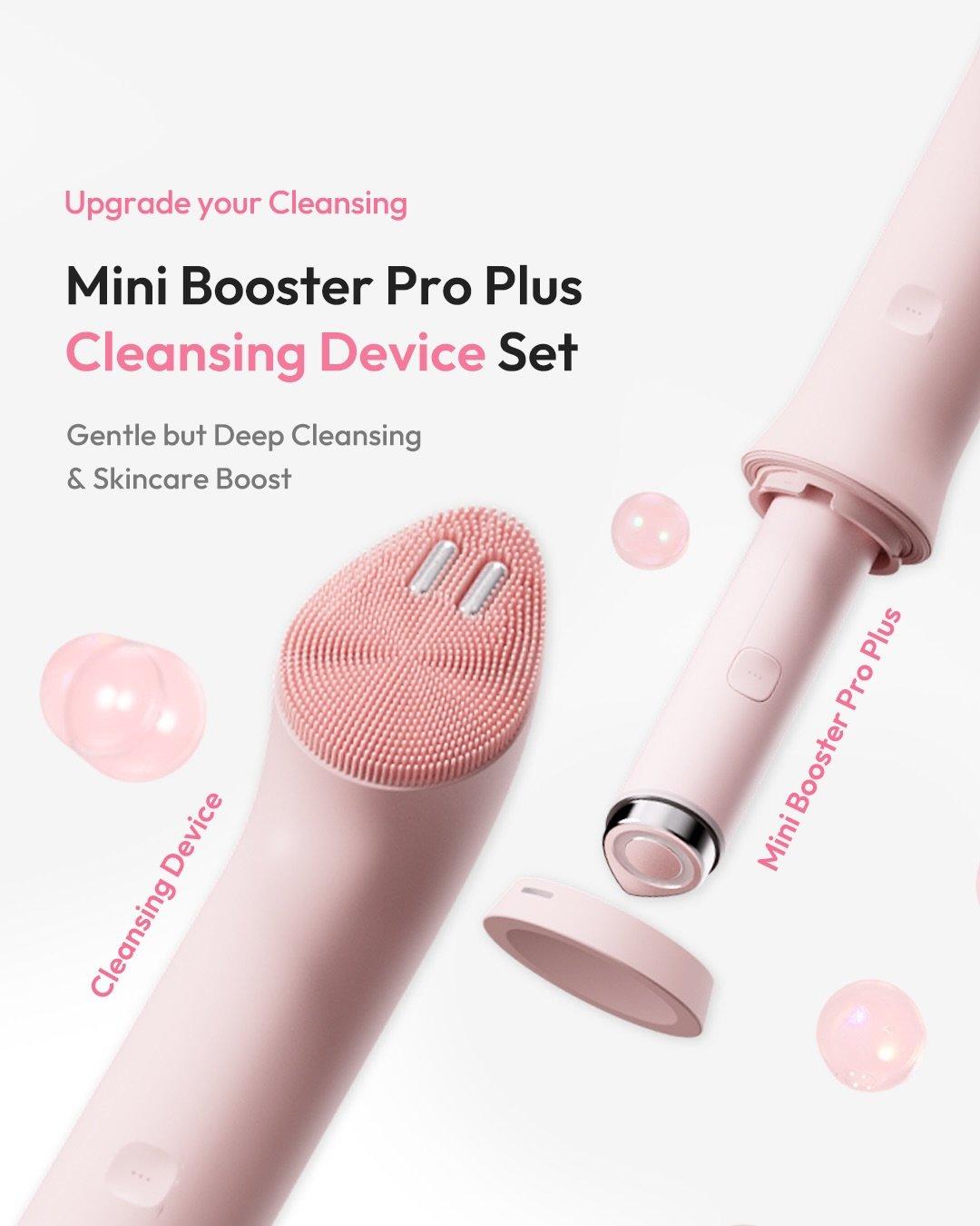Medicube Mini Booster Pro Plus Cleansing Device Set 2-in-1 Brosse nettoyante pour visage édition rose