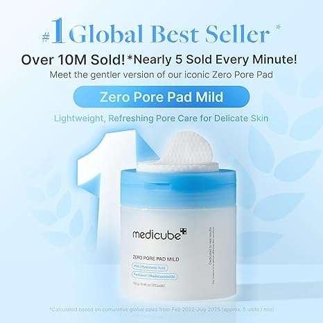 Medicube Zero Pore Pad Mild 70 Pads Disques exfoliants 155g