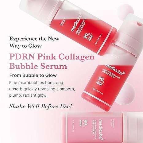 Medicube PDRN Pink Collagen Bubble Serum Sérum Visage 95ml