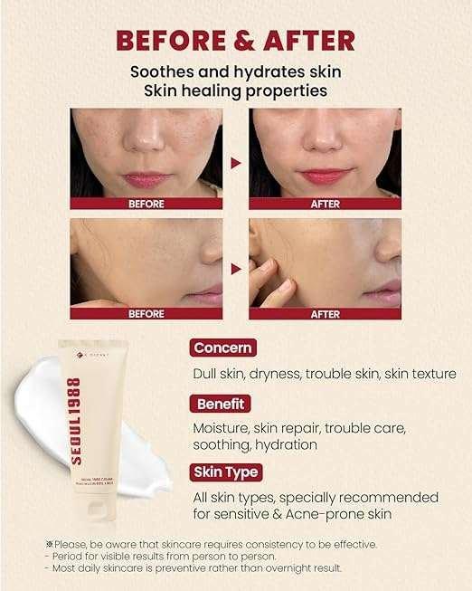 K-SECRET- SEOUL 1988 Cream : Snail Mucin 93% + Rice Crème Visage 100ml