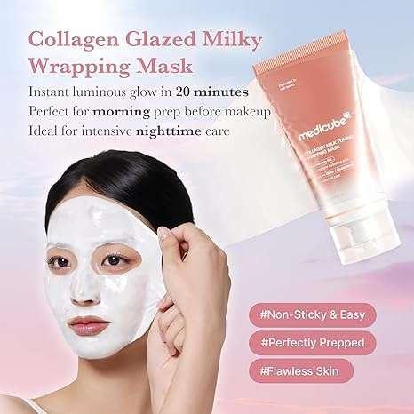 Medicube Collagen Milk Toning Wrapping Mask Masque Visage 75ml