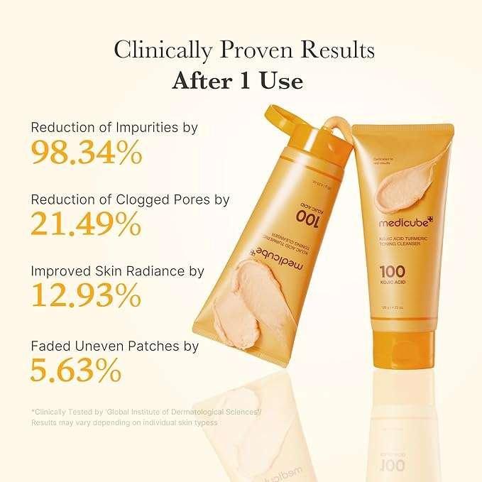 Medicube Kojic Acid Turmeric Toning Cleanser 120g