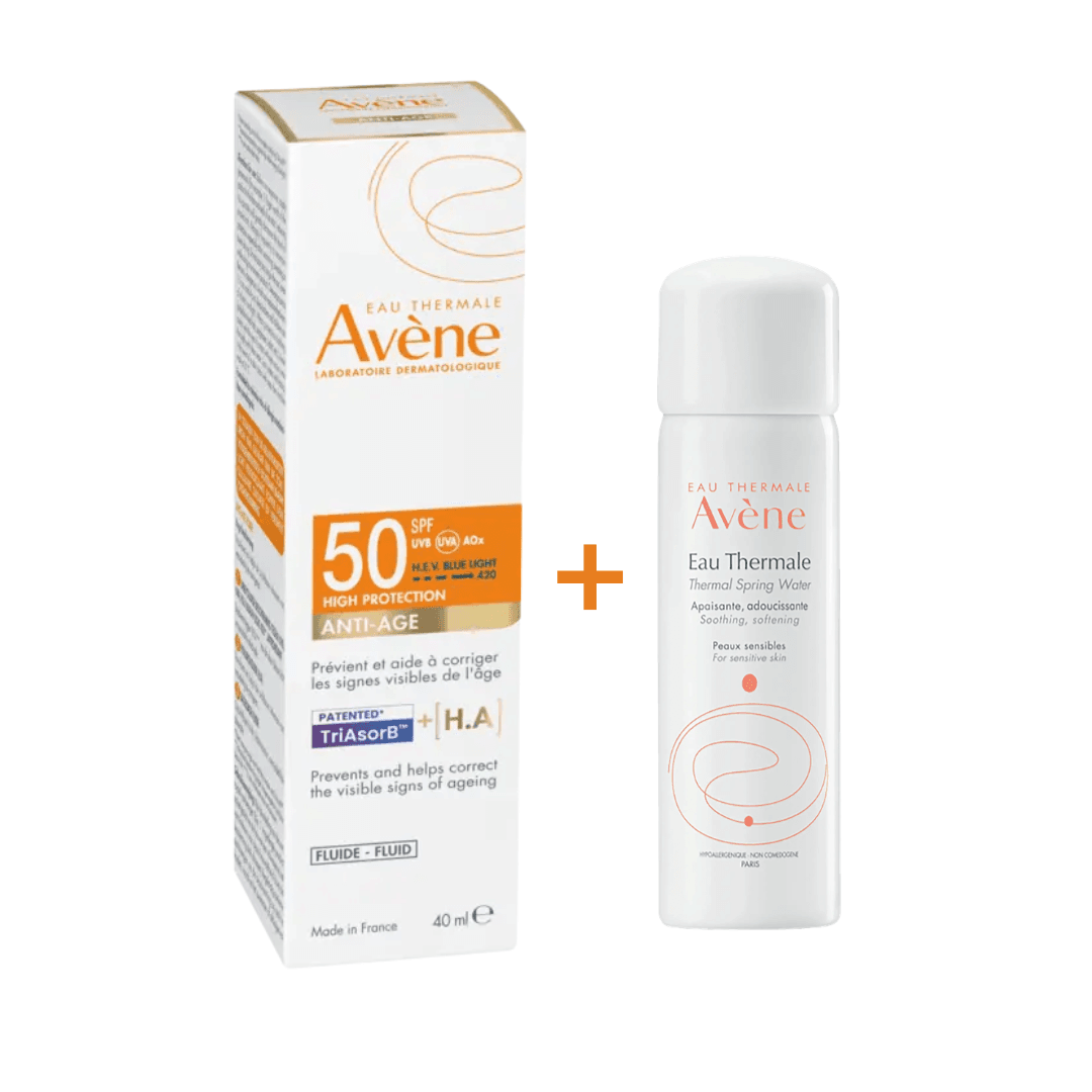 Avène EAU THERMALE Ecran Anti-Age THP spf50+ 50ml = Eau thermale Offerte