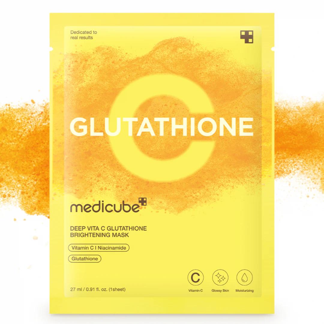 Medicube Deep Vita C Glutathione Brightening Mask Masque Visage -27ml