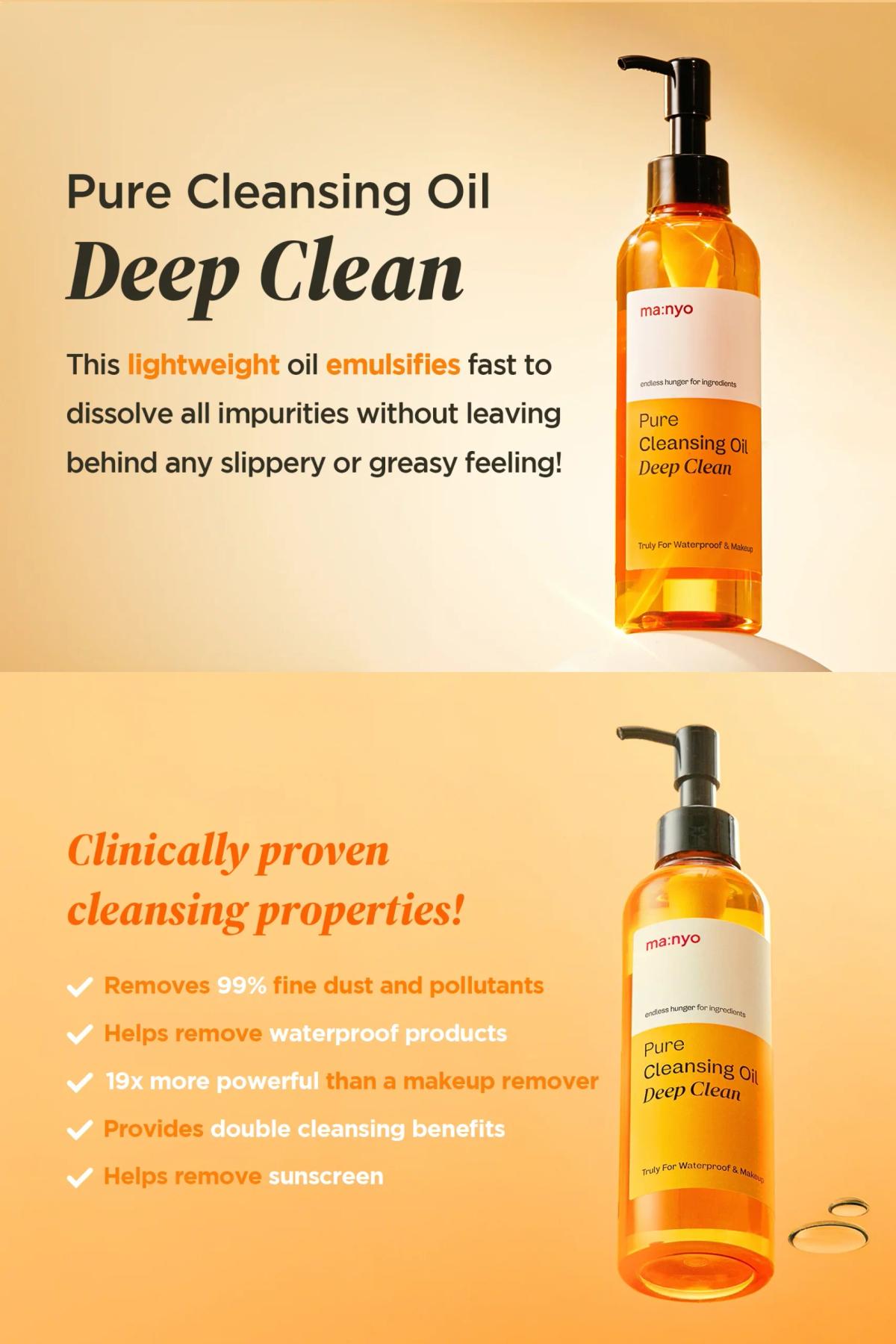 Ma:nyo Pure Cleansing Oil Deep Clean Huile démaquillante 200ml