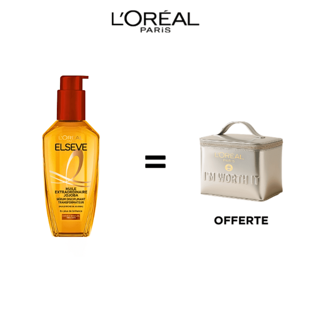 Elseve L'Oreal Huile Extraordinaire Jojoba 100ml+Trousse