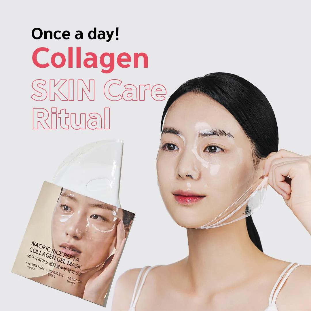Nacific Rice Pepta Collagen Gel Mask Masque Visage 35g