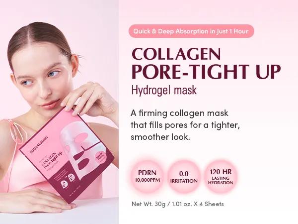 EQQUALBERRY Collagen Pore-tight up Hydrogel Mask Set masque gel 4 pièces