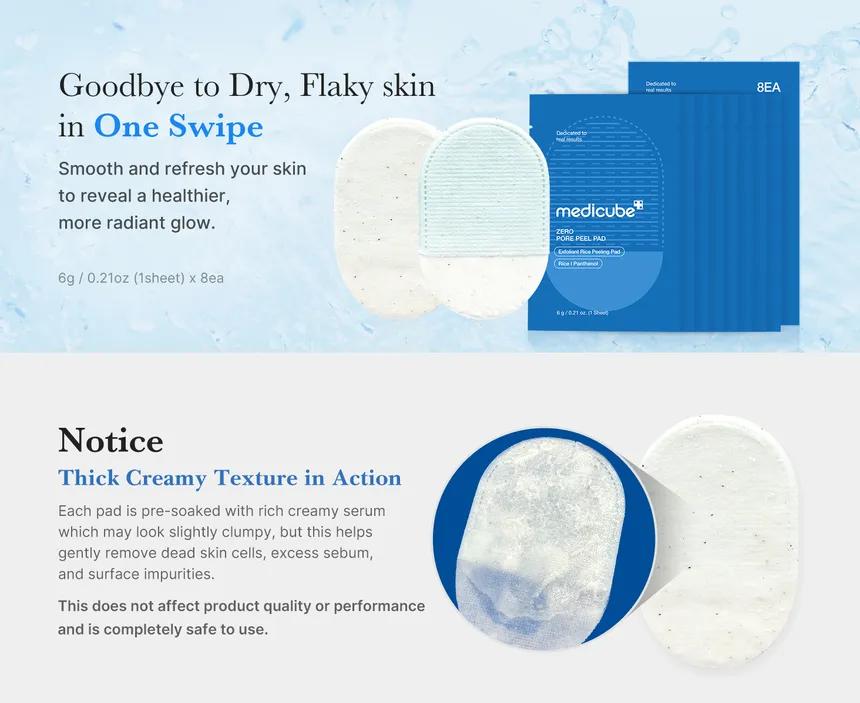 Medicube Zero Pore Peel Pad Set Disque exfoliant 8 pièces