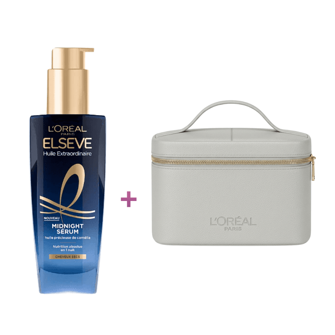 Elseve L'Oreal Paris Serum Huile Extraordinaire Midnight 100ml + Trousse