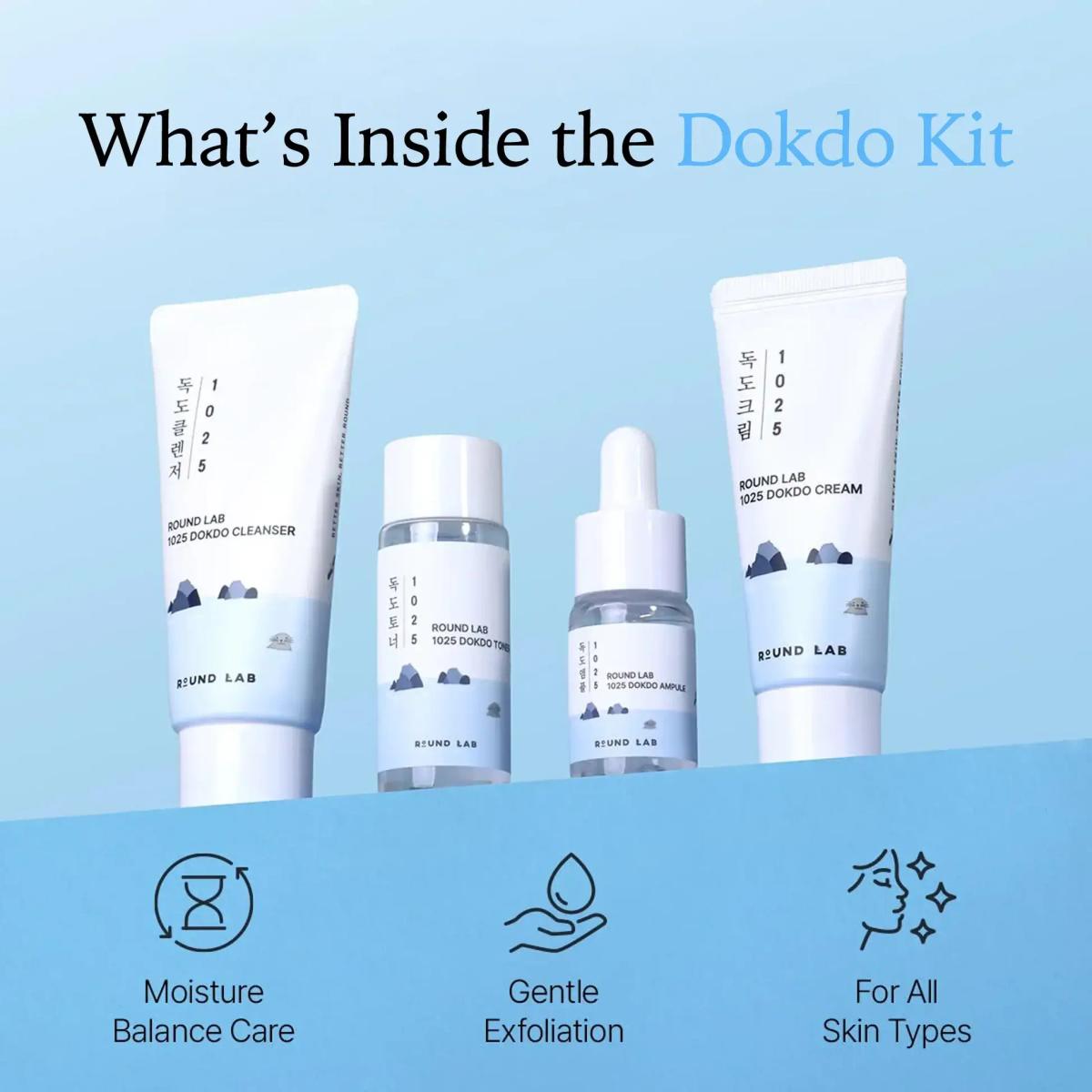 Round Lab 1025 Dokdo Trial Kit 4 produits