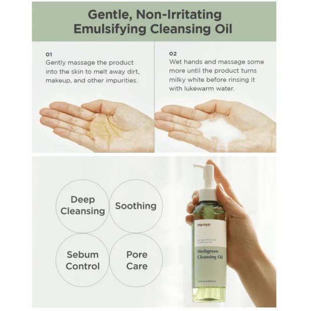 Ma:nyo Herbgreen Cleansing Oil Huile nettoyante 200ml