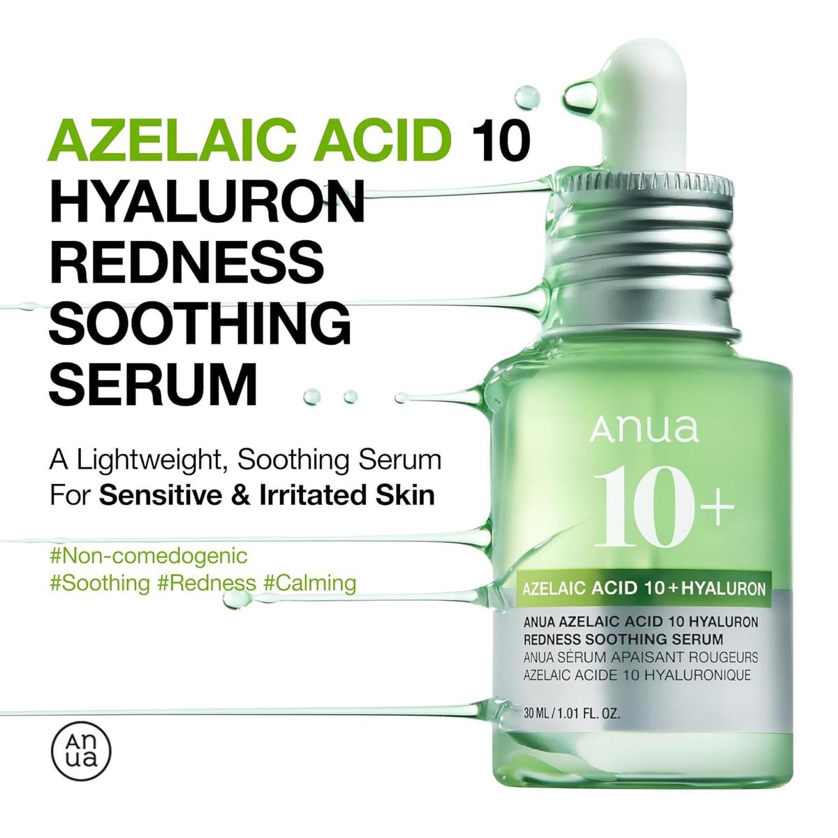 Anua Azelaic Acid 10 Hyaluron Redness Soothing Serum Sérum 30ml