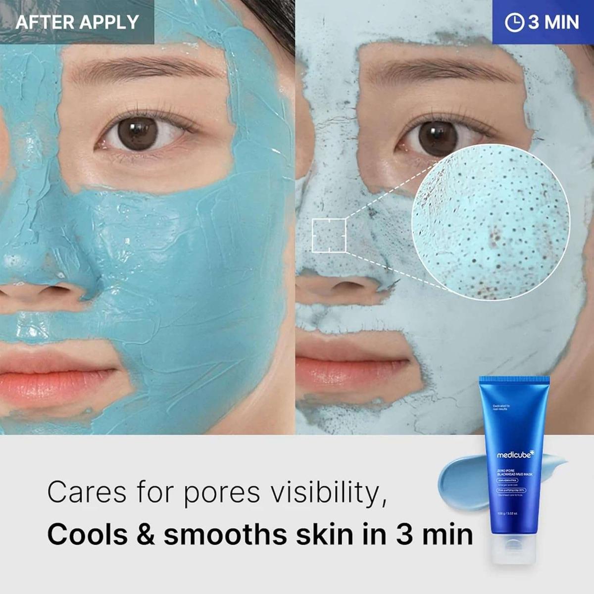 Medicube Zero Pore Blackhead Mud Mask Masque Visage 100g