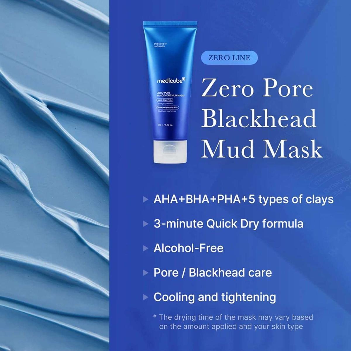 Medicube Zero Pore Blackhead Mud Mask Masque Visage 100g