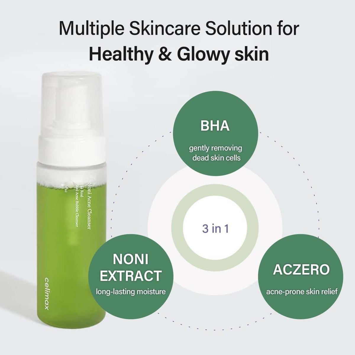 Celimax The Real Noni Acne Bubble Cleanser Mousse nettoyante -155ml