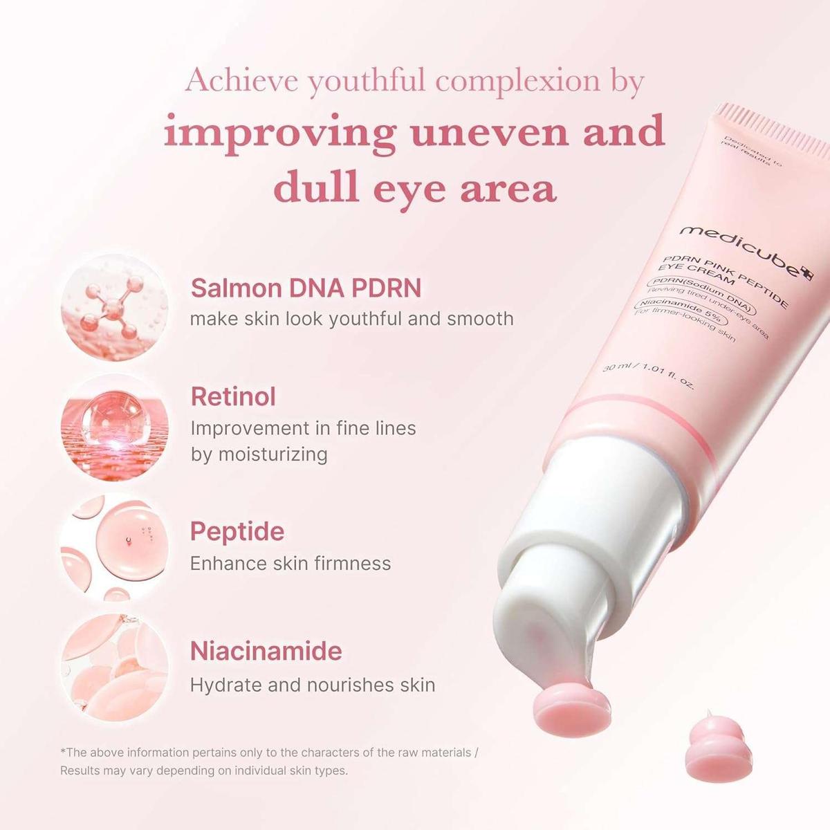 Medicube PDRN Pink Peptide Eye Cream Crème contour des yeux 30 ml