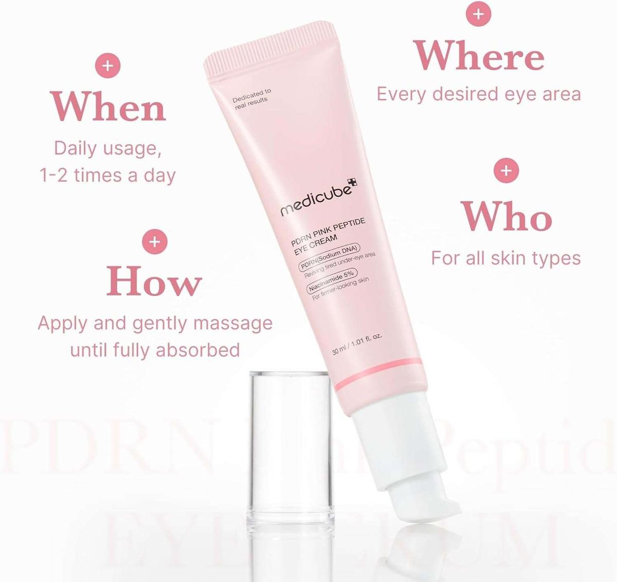 Medicube PDRN Pink Peptide Eye Cream Crème contour des yeux 30 ml