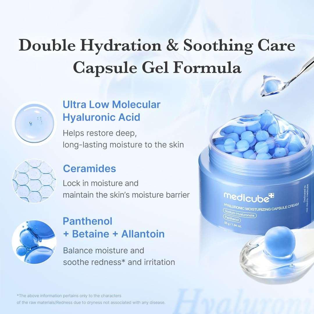 Medicube Hyaluronic Moisturizing Capsule Cream Crème Visage 55g