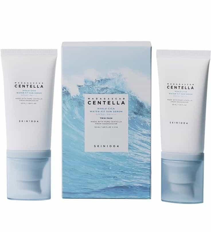 Skin1004 Madagascar Centella Hyalu-Cica Water-Fit Sun Serum Twin pack Kits de marques officielles