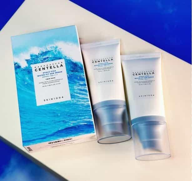 Skin1004 Madagascar Centella Hyalu-Cica Water-Fit Sun Serum Twin pack Kits de marques officielles